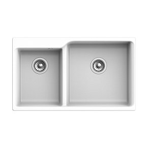 Кухонная мойка Rivelato Axel 90D 2-чаш 860*510 иней (кварц).арт.X-90D иней