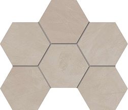 Estima Graffito Light Beige GF02 Hexagon Бежевая Неполированная Мозаика 25x28,5 см