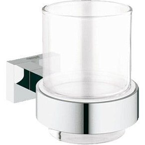 Grohe Essentials Cube 40755001 Стакан с держателем хром-стекло