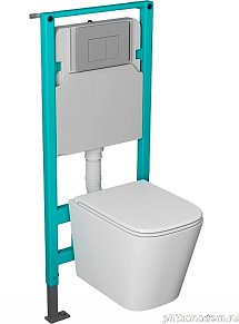 OWL OWLINSTTI.OWLT190403S Инсталляция с унитазом mini Owl 1975 и с кнопкой Nikel