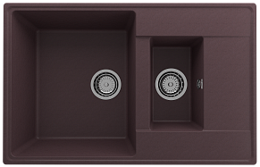Ulgran Quartz Prima 780 1,5 K-06, трюфель Мойка кухонная 50х20