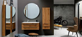 Kolpa San Malaya M 1301 Natur Oak (NO) Шкаф - пенал подвесной, двери и ящики на доводчиках 450x318x1300