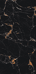 Flavour Granito Grande Black High Glossy Черный Полированный Керамогранит 60x120 см