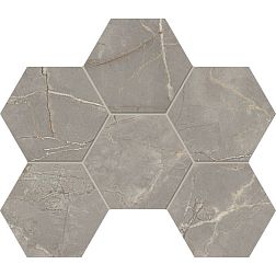 Estima Bernini BR03 Hexagon Grey Серая Матовая Мозаика 25x28,5 см