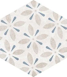 Pamesa Ceramica Atrium Alpha Hex Mix-Azul Микс Матовый Декор 25,8x29 см