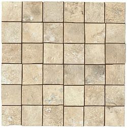 Atlas Concorde Aix Blanc Mosaico Tumbled (A0TZ) Неглазурованный керамогранит 30х30 см