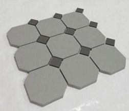 Идальго Метлахская плитка Диана Серая (Микс 5) Матовая Настенная плитка 30x30 см