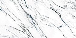 Geotiles Oikos Blue Белый - Голубой Полированный Ректифицированный Керамогранит 75х150 см